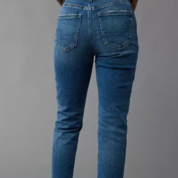 American Eagle AE Strigid Mom Jean - Deep Sea Blue - Size 6 New With Tags - Picture 6 of 8